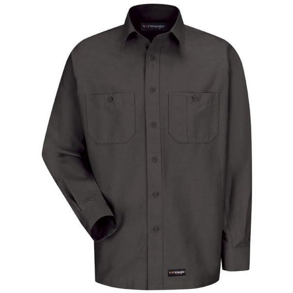 (Price/Pcs)Wrangler Workwear WS20 Wrangler Short Sleeve Workshirt-Charcoal-Short Sleeve Regular Body-4XL