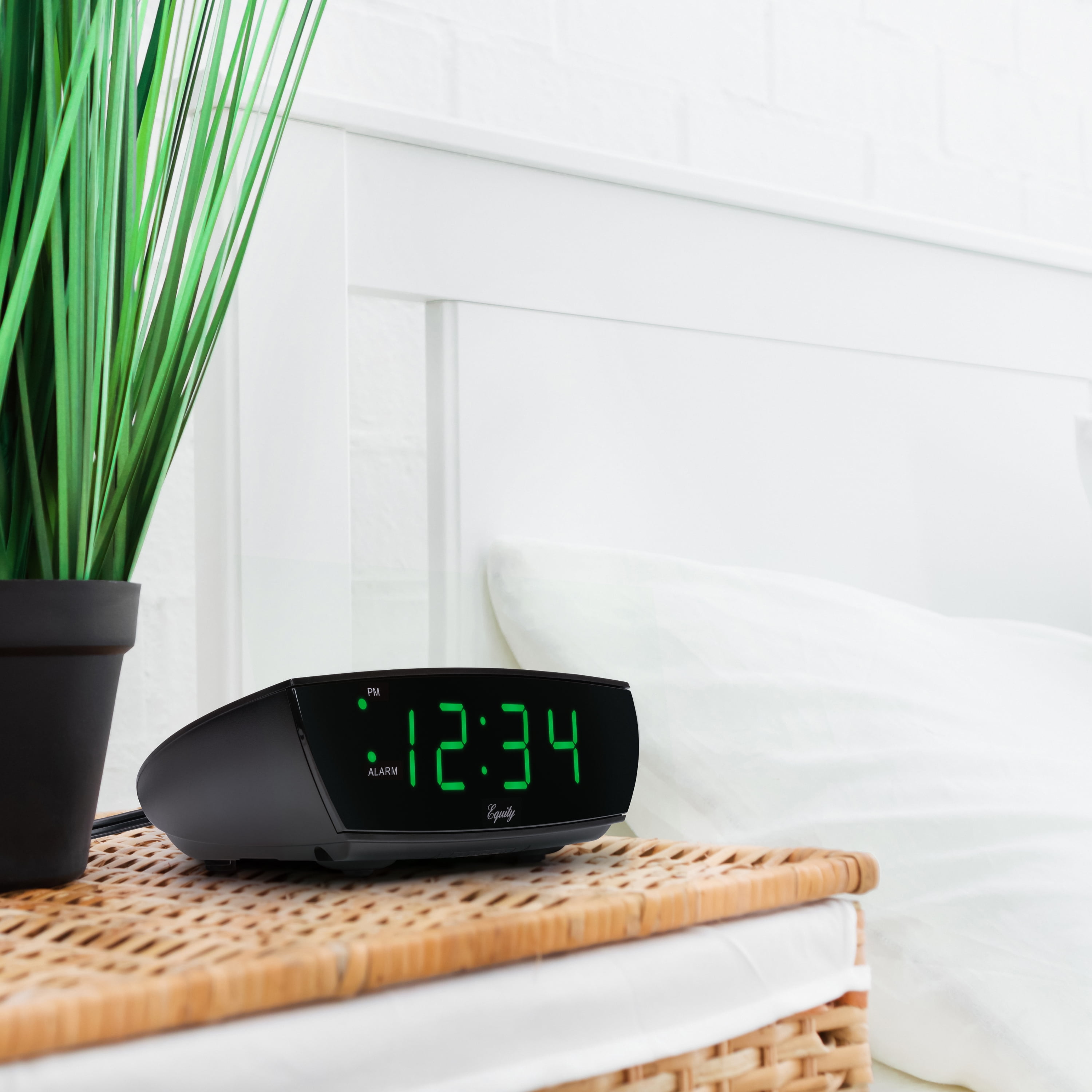 Equity Digital 0.9" Green LED Deep Sleep Alarm Clock, 75902