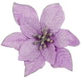 thumbnail image 2 of 20 Pieces Glitter Christmas Tree Ornaments Artificial Wedding Christmas Poinsettia Flowers for Christmas Flowers Tree Wreaths Decor Ornament(Purple), 2 of 11