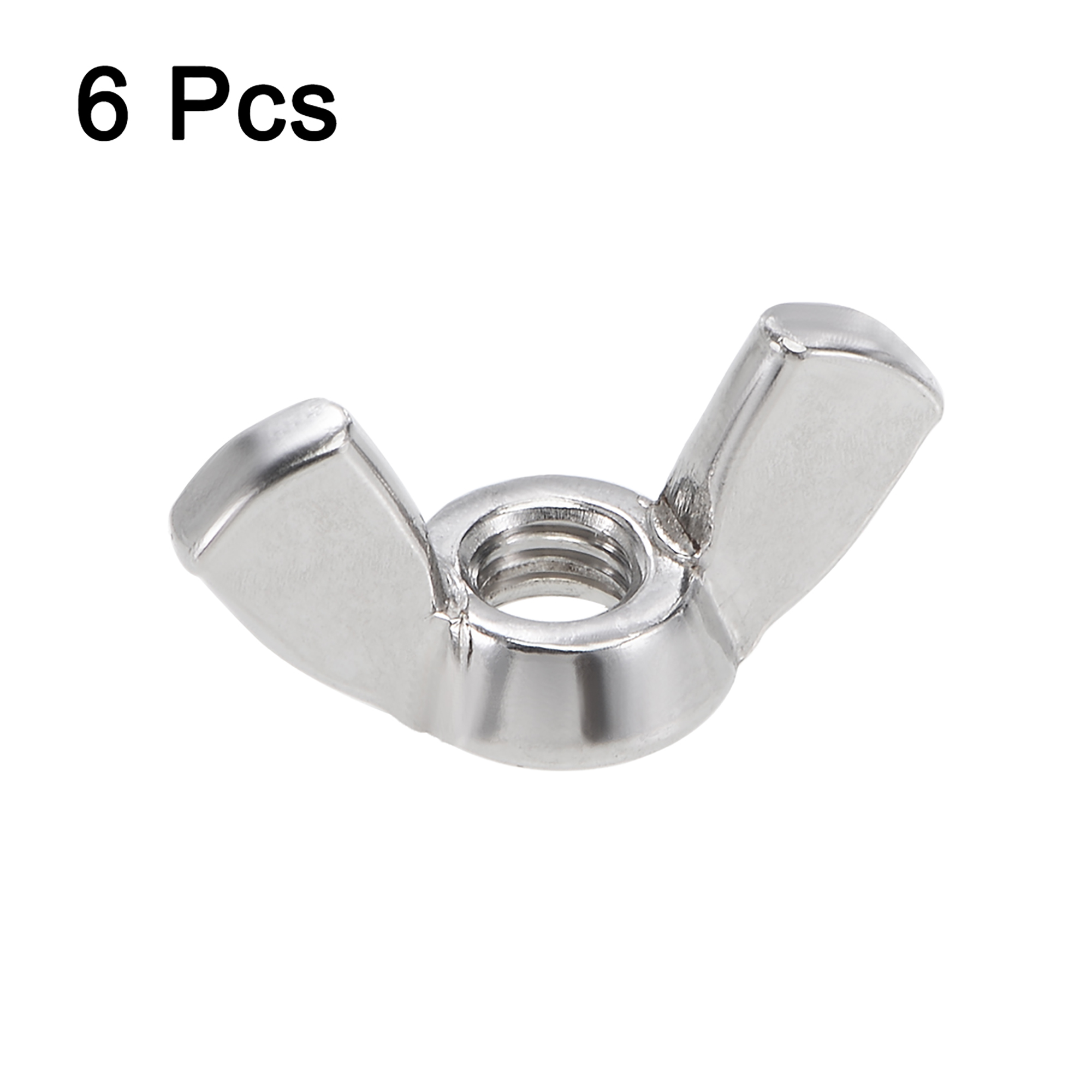10-32 Wing Nuts 304 Stainless Steel Shutters Butterfly Nut Hand Twist Tighten Fasteners 6pcs - image 2 of 4