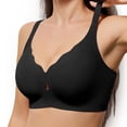 thumbnail image 4 of Alkepwun Full Coverage Jelly Bras Push-Up No Underwire Lightweight Breathable Adjustable Straps Running Sports Bra Solid Color Plus Size Lace Seamless Lift-Up Underwear, 4 of 5