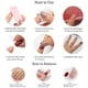 thumbnail image 3 of NOVO OVO Uñas postizas cortas cuadradas con degradado rosa, nude, negro y blanco, con punta francesa, gruesas y con lunares brillantes, estrellas del zodiaco, kit elegante de acrílico, 3 of 5