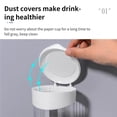 thumbnail image 4 of Langgg Single-use Cup Dispenser Punch-free Dustproof Moistureproof Transparent Office Storage Holder Rack Organizer with Lid Black, 4 of 9