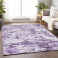 thumbnail image 5 of HomeRoots 664508 5 x 8 ft. Lavender & Ivory Abstract Transitional Washable Machine Made Rectangle Area Rug with UV Protection, 5 of 6