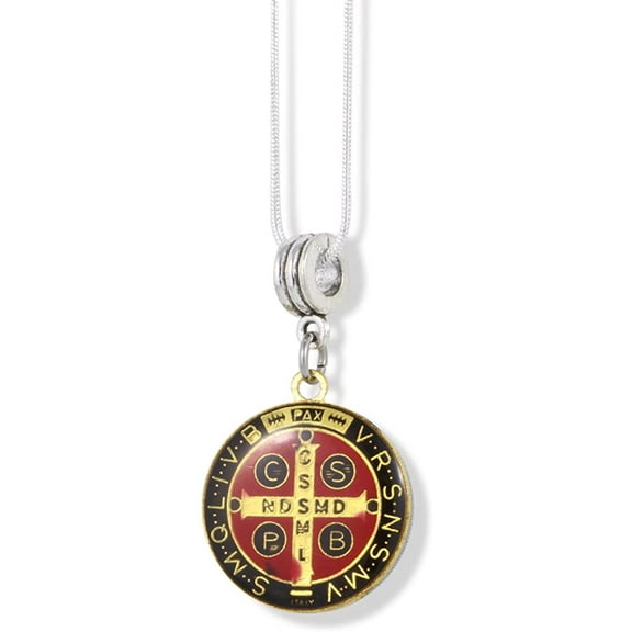 EPJ Saint Benedict Coloured Charm Snake Chain Necklace