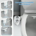 thumbnail image 3 of KINGTACK Toilet Bidet Attachment, Dual Nozzle, Non-Electric Bidet Attachment for Toilet Seat, Adjustable Water Pressure, Rear and Feminine Wash (White), 3 of 9