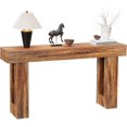 thumbnail image 1 of 63" Extra-Long Narrow Rectangular Console Table Premium Farmhouse Wood Entryway Table with Industrial Edge for Hallway, Foyer & Living Room, 1 of 7