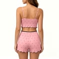 thumbnail image 5 of GUACER Womens Polka Dot Pajama Sets with Scallop Trim Trendy Adjustable Camisole & Shorts Sleepwear, 5 of 7