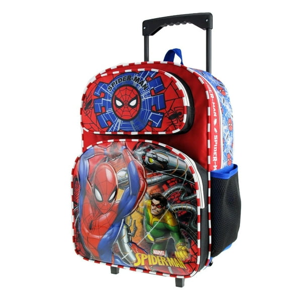 Spiderman Rolling 16" Backpack Spiderman Luggage with Wheels