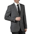 thumbnail image 2 of Adam Baker by Douglas & Grahame Men's 868161/1 Single Breasted 100% Wool Ultra Slim Fit Blazer/Sport Coat - Grey Check - 46R, 2 of 4