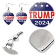 thumbnail image 4 of Campaña Gancho para La Oreja Acero Inoxidable para Las Elecciones Estadounidenses Pendientes Biden Pendientes Trump Pendientes Amor (rojo) Rojo, 4 of 9