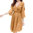 thumbnail image 1 of Aayomet Swimming Suits for Women Three Piece Set Lace Splice Swimsuit (Yellow, M), 1 of 3
