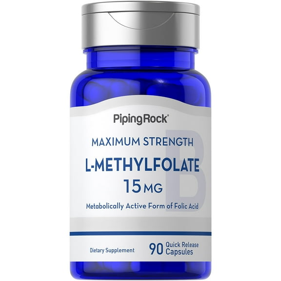 L-Methylfolate 15 mg | 90 Capsules | by Piping Rock