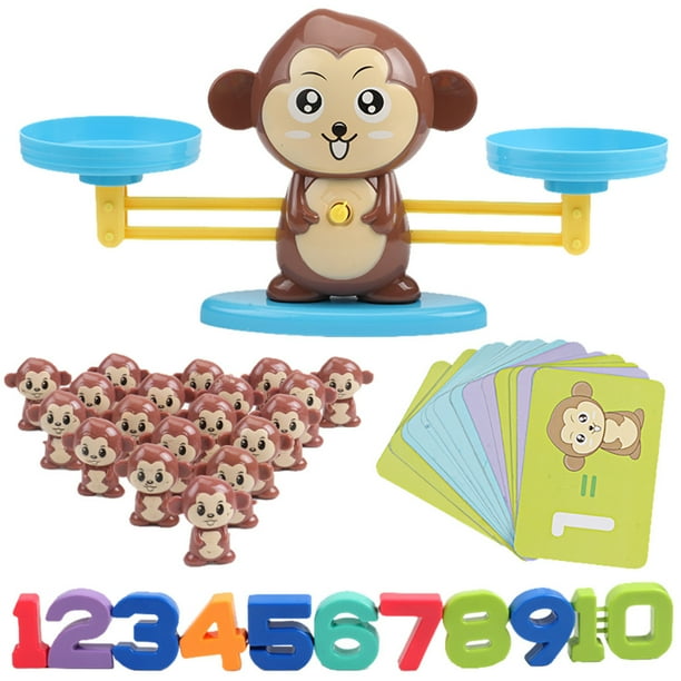 Juego de equilibrio «Monkey Balance», de plástico ABS, juguete de aprendizaje temprano de matemáticas para niños mayores de 3 años, para desarrollar la habilidad de contar