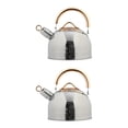 thumbnail image 2 of Advancent Hervidor con silbato de 2,64 cuartos de galón de acero inoxidable antiescaldaduras para cocina de inducción Tipo 1 3L 2Conjunto, 2 of 6