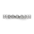 thumbnail image 3 of 14k White Gold Polished Size 7 Bezel-set 1/2 carat Diamond Complete Eternity Band, 3 of 6
