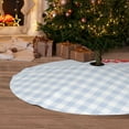 thumbnail image 2 of Cauagu 48" Christmas Tree Skirt Blue Checkboard Pattern Christmas Tree Decorations Tree Mat for Xmas Decorations Occasion Holiday Home Decor -48", 2 of 7