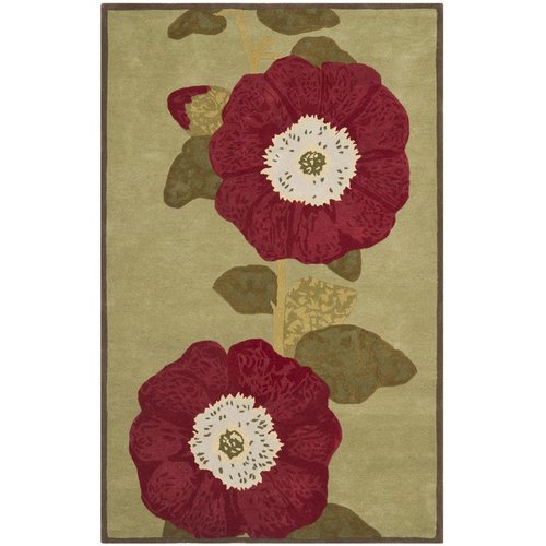 Martha Stewart Red Rose Floral Area Rug or Runner