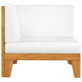 thumbnail image 7 of vidaXL Sectional Corner Sofa & Cream White Cushions Solid Acacia Wood, 7 of 7