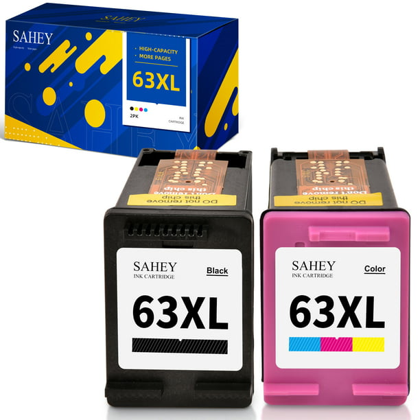 SAHEY 63XL Ink for HP Printer 63XL Ink Cartridges for HP Envy 4520 Printer Ink with Deskjet 3632 3631 HP DeskJet 3830 4650 5255 5258 4655 5252 Printer Ink(1 Black, 1 Tri-color, 2 Pack) - Walmart.com