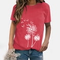 thumbnail image 2 of Ichuanyi Womens Tops Summer Women's sexy fashion print pullover casual short-sleeved T-shirt tops, 2 of 4