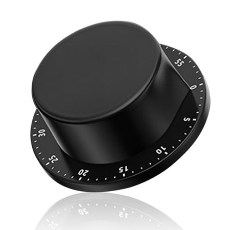 

Tssuoun Kitchen Timer Mechanical Stainless Clock Cooking Timing Reminder Tools Stop Watch Accessories Black Timer