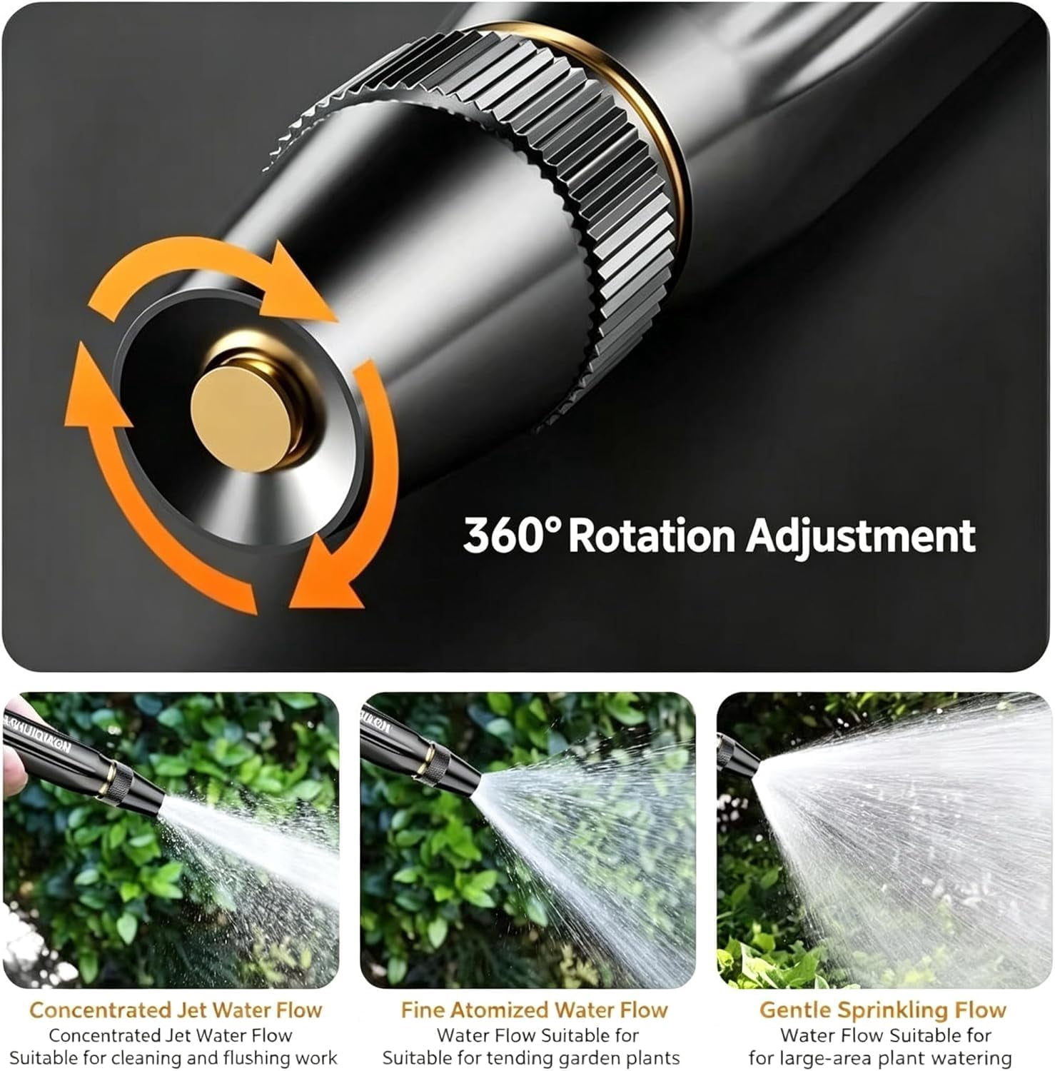 Home High Pressure Car Wash Water Gun, High-Pressure Home Car Wash Water Gun & Hose Set with Booster Nozzle and Hose,A Must-Have for Watering Plants and Lawn Car