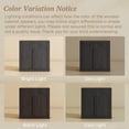 thumbnail image 6 of BELLEZE Set of 2 Modern Buffet Cabinets (63" Wide)-Large Sideboard Credenza with Arched Doors-Seamless Hidden Storage Console for Dining Room & Living Area-Ebony, 6 of 7