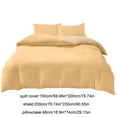 thumbnail image 3 of 4-Piece Washed Cotton Feel Bedding Set for College Dorms | Soft Polyester Twin/Full Size | Includes Duvet Cover, Fitted Sheet & 2 Pillowcases | Multicolor, 3 of 6
