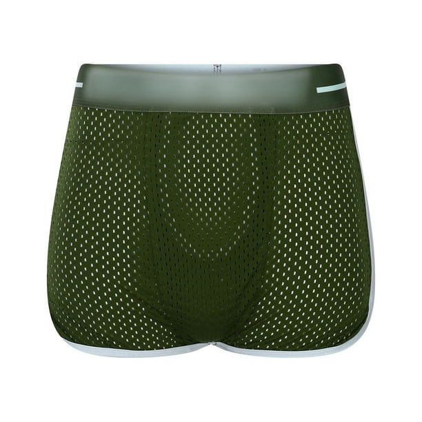 Calzones Para Hombre, Ropa Interior Para Hombre, Pantalones Cortos De Malla Transpirable, Cintura Elástica Cómoda, Ropa Interior Holgada Para Uso Diario, Para Todas Las Estaciones.