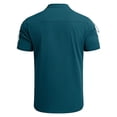 thumbnail image 4 of Camisa hippie con cuello en V y lazo para hombre - Diseño con pliegues acampanados en la parte delantera, lino, ropa de playa/club, tallas S-XXXL, 4 of 4