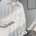 thumbnail image 4 of cui Clearance,Men's Textured Design Long Sleeve Button down Shirts Oversized Loose Fit Solid Tops Casual Fashion V-Neck T-Shirts with Pocket White XXXXL, 4 of 7