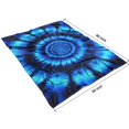 thumbnail image 4 of Blue Tie Dye Spiral Pattern Blanket,Comfortable Soft Lamb Wool Throw Blanket,All Season,Warm Lightweight Blankets for Sofa Bed Couch Living Room Chair,60"x80", 4 of 4
