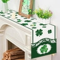 thumbnail image 3 of Lucky Clover Green Shamrocks Table Runner, Seasonal St Patricks Day Holiday Kitchen Dining Table Runner for Irish Spring Home Decoration Indoor Outdoor Party Supply 13 x 72 Inches, 3 of 6