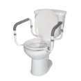 thumbnail image 1 of Drive Medical RTL12087 Bathroom Grab Bar for Toilets, White, 1 of 6