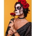 thumbnail image 6 of Wearlizer Halloween Skull Engraved Band Compatible with Apple Watch Band 40mm 38mm 41mm 49mm 45mm 44mm 42mm Women, Two-Tone Skull Cute Soft Silicone Sport Strap for iWatch Series 9 8/7/6/5/4/3/2/1/SE, 6 of 6