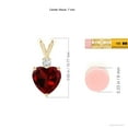 thumbnail image 3 of ANGARA Natural Heart-Shaped 1.4 ct Garnet V-Bale Pendant with Diamond in 14K Yellow Gold for Women (Size-7mm) | January Birthstone, Anniversary, Jewelry Gift for Women | Natural Garnet Necklace, 3 of 9