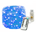 thumbnail image 1 of Guirnalda de luces con pilas, 33 pies, 100 LED, 8 modos, luces de hadas con mando a distancia para jardines, 1 of 5