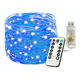 thumbnail image 1 of Guirnalda de luces con pilas, 33 pies, 100 LED, 8 modos, luces de hadas con mando a distancia para jardines, 1 of 5