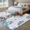 thumbnail image 4 of 5'x7' Area Rugs for Living Room Bedroom, Easter Rabbit Washable Rug Carpet Runner Indoor Outdoor, Spring Cute Bunny Blue Flowers Buffalo Plaid Non Slip Floor Mats Area Rug for Kitchen, Nursery, 4 of 8