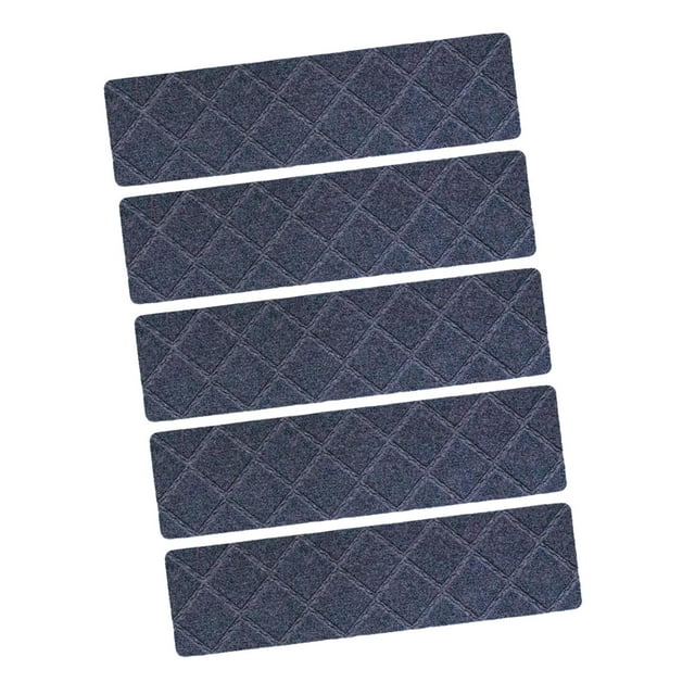 5 alfombrillas antideslizantes para escaleras de interior, de 75 x 20 cm. Gris oscuro