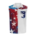 thumbnail image 3 of LWITHSZG Sleeveless Patriotic Shirts for Men American Flag ​Printed Button Down Shirt Graphic Tank Top Summer 4th of July Outfits S-3XL, 3 of 5
