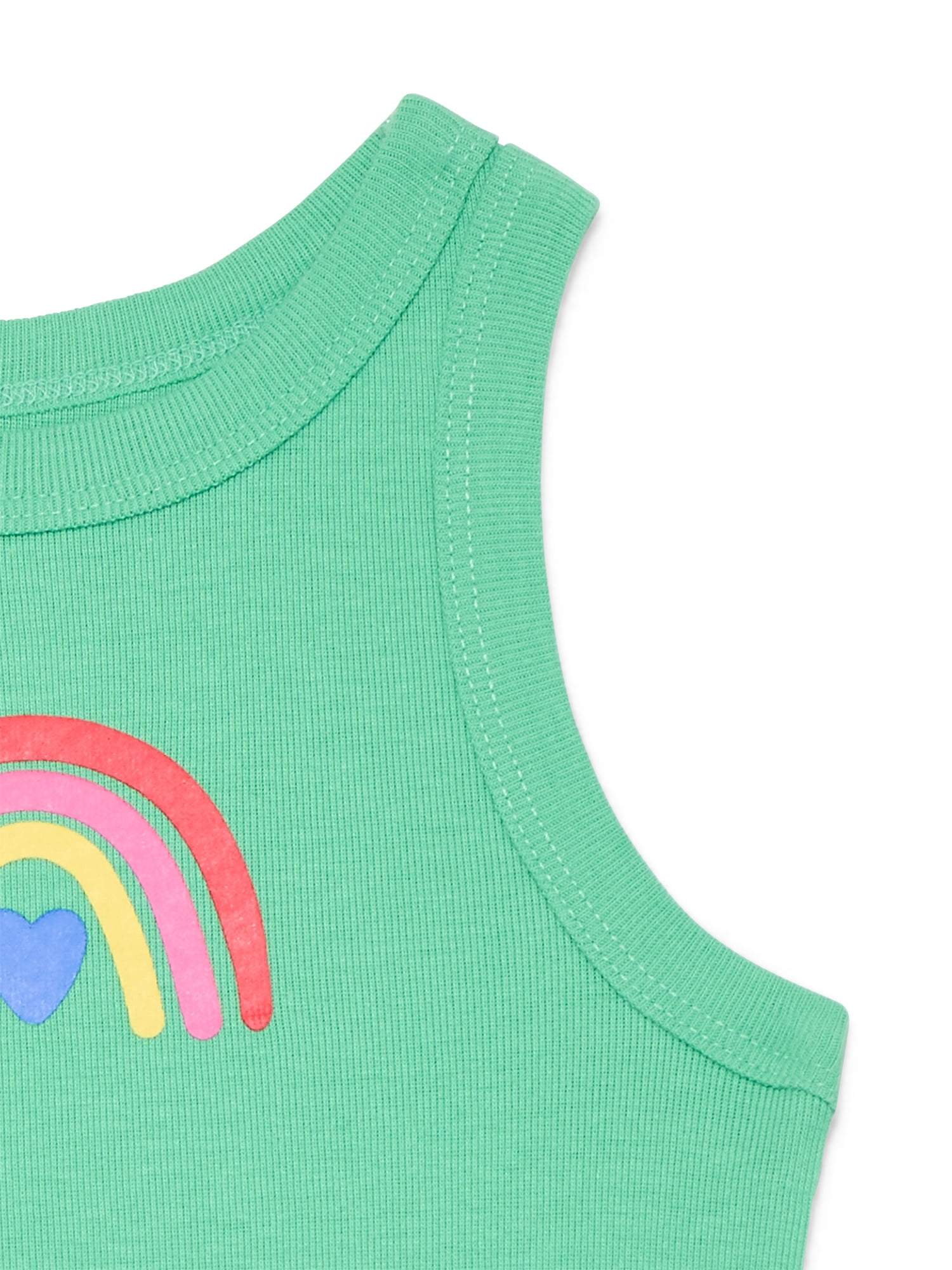 Wonder Nation Toddler Girls Ribbed Tank Top, Sizes 18M-5T