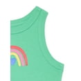thumbnail image 2 of Wonder Nation Toddler Girls Ribbed Tank Top, Sizes 18M-5T, 2 of 3