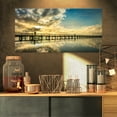 thumbnail image 1 of Long Jetty Réserve de l'Avant-Bord avec Nuages - Impression sur Toile Pont de Mer, 1 of 3