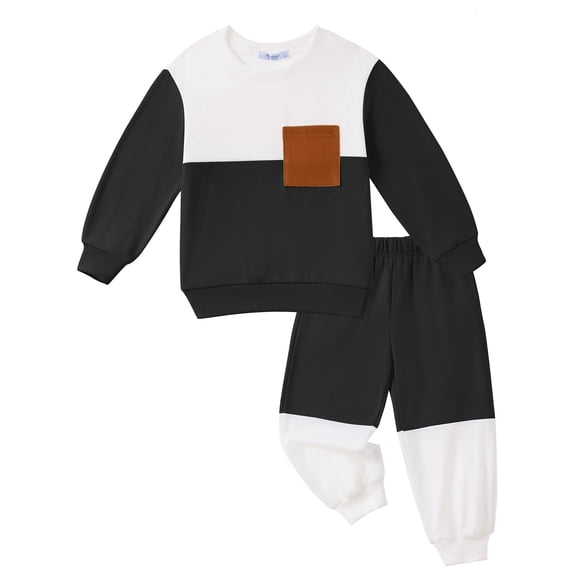 Arshiner Boys Fashion Big Kids Clothes Cool Soft Crewneck Sweatshirt and Sweat Pants Boy Fall Outfits
