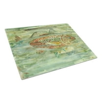 Abstract Red Fish Glass Cutting Board Large