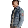 thumbnail image 2 of Polo Ralph Lauren Men's Big & Tall Sportsman Denim Distressed Patch Jacket, 1XB, 2 of 3