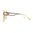 thumbnail image 4 of Womens Mod Luxe Square Plastic Butterfly Chic Sunglasses Ivory Light Brown, 4 of 4