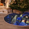 thumbnail image 4 of Salouo Christmas Night Christmas Tree Skirt 48" Farmhouse Christmas Decorations Snowman Xmas Tree Skirt Tree Mat for Holiday Party Decor, 4 of 8